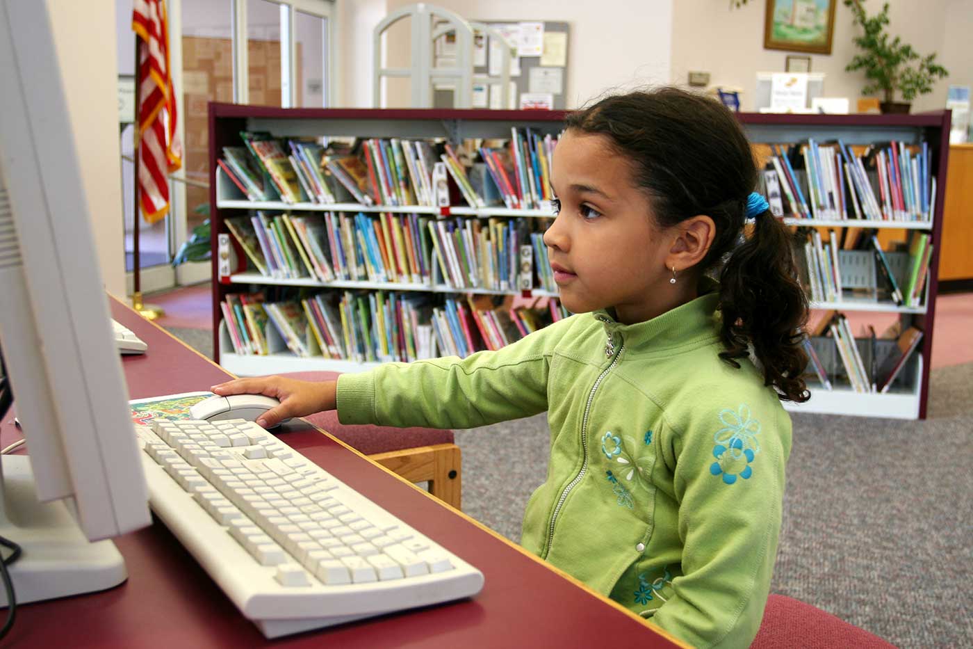 Girl on computer Girl on computer